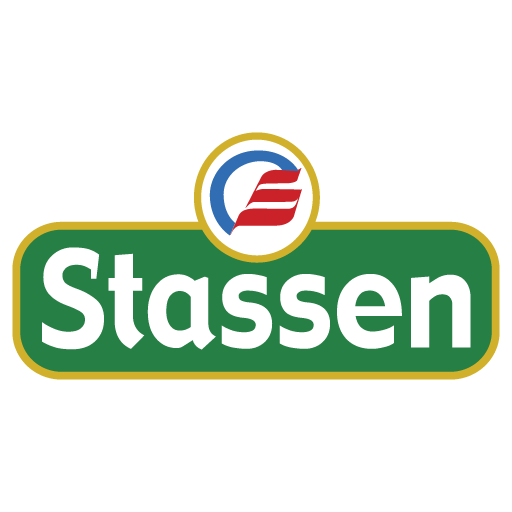 Stassen 為斯里蘭卡歷史悠久的茶葉公司,其標誌以綠底白字搭配金邊設計,簡潔穩重,象徵產品品質與企業穩定形象,廣泛出口至歐亞地區。